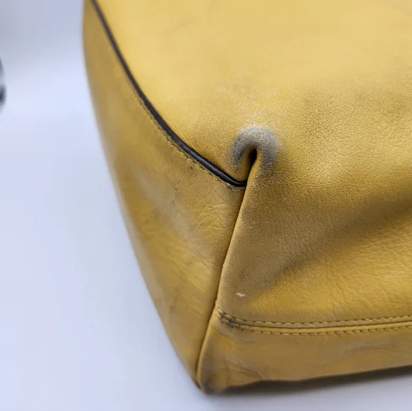 Coach Mustard 19889 Leather Legacy Duffle Shoulder Bag - Picture 8 of 12